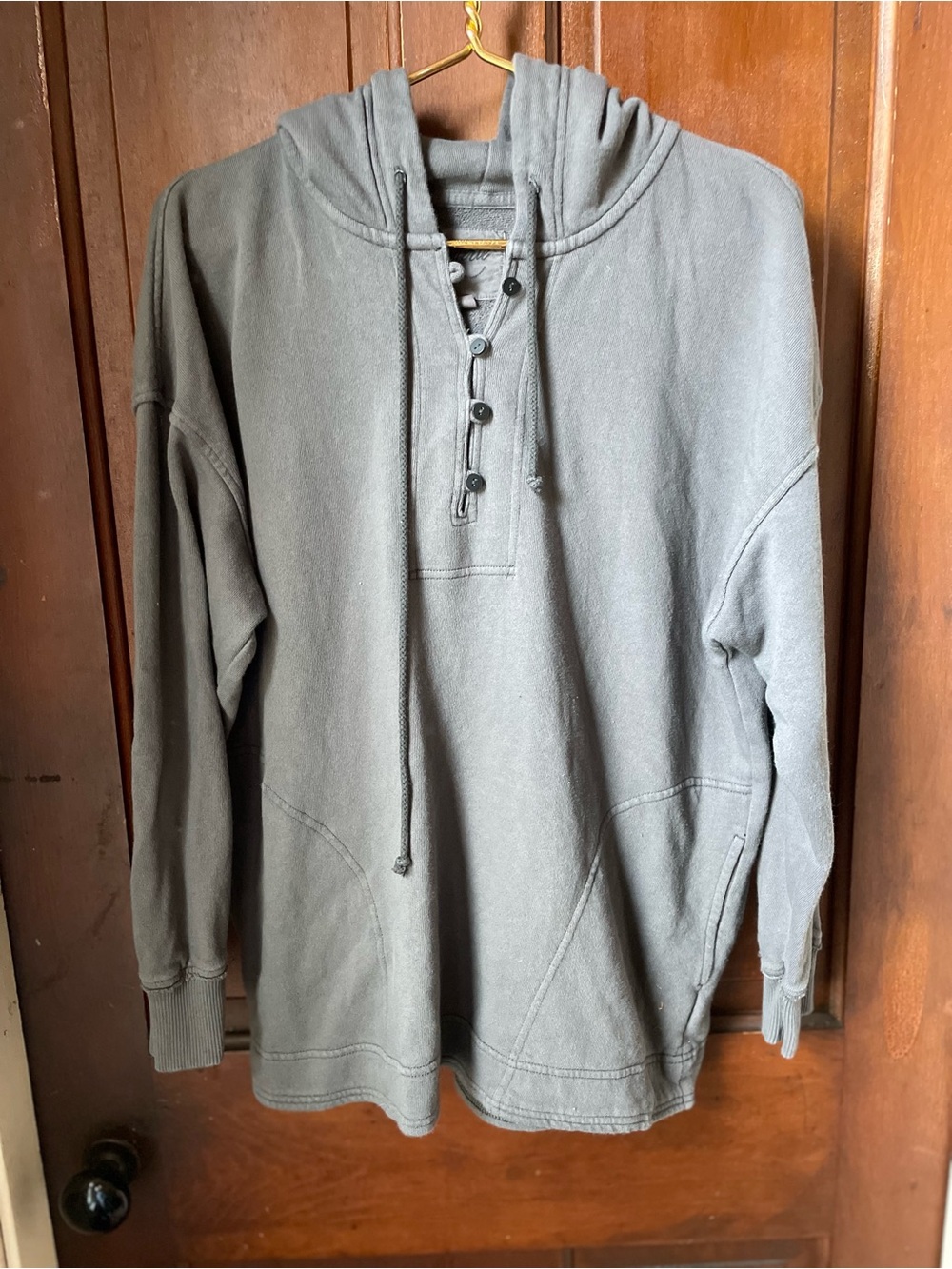 aerie women's small gray oversized hoodie
